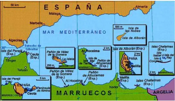 Figura 3 -  Ilhas e Enclaves Espanhóis  -  [Consult. 17-11-2011] Disponível em: 