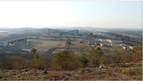 Figura 2.6 Vista panorâmica da mina de carvão de Benga 
