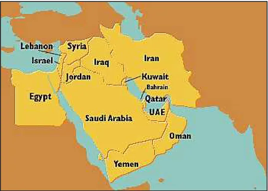 Figura 8 - Mapa do Médio Oriente 