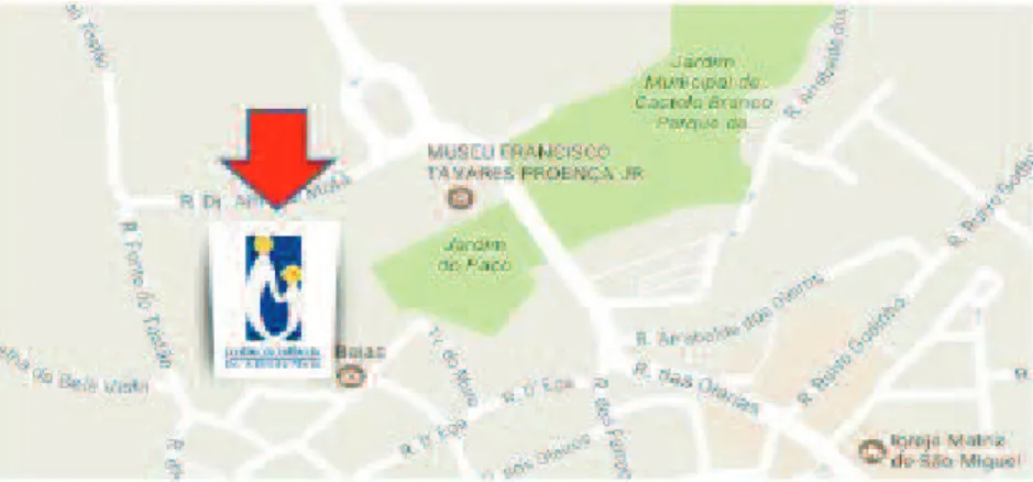 Fig. 1 - Localização da instituição no mapa. Fonte: Google Maps, consultado a 17 de outubro de  2017 