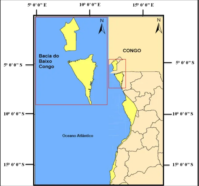 Figura 8: Localização Geográfica da Bacia do Baixo Congo. 