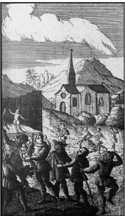 Fig. 14 – Le R. DURANT, Fête religieuse portugaise à l’église de Saint-Gonzalès d’Amarante, gravure (c.1727)