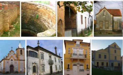 Figura 1: Exemplos de construções em adobe existentes no distrito de Aveiro 