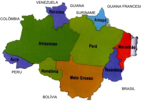 Figura 3 – Mapa da Amazônia legal  Fonte: IMAZON/ 2010 