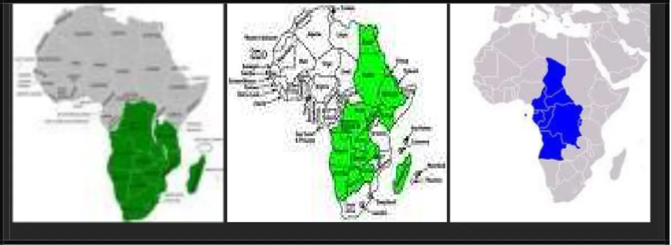 Figura 1. Integrações Regionais Africanas (SADC, COMESA e CEEAC) 