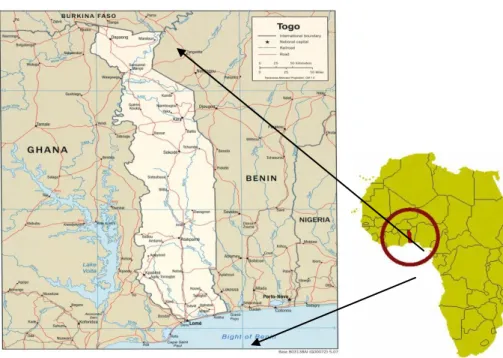 Figura 1. Cartografia do Togo 