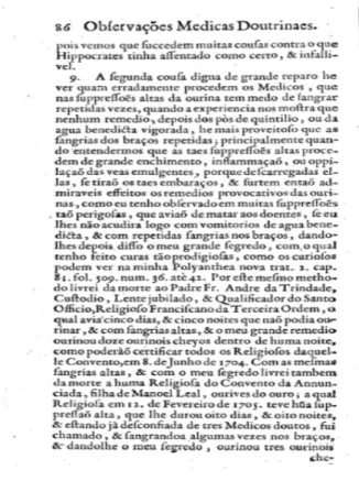 Figure  3:  The  page  86  of  the  Semedo’s  book  Observaçoens 