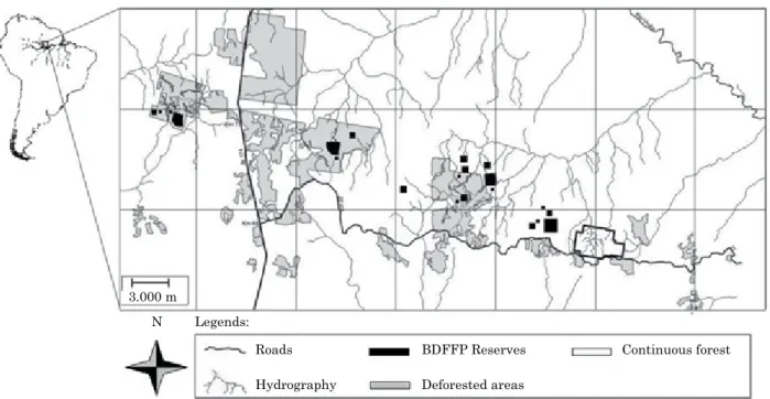 Figure 1. Study area. Source: Project Biological Dynamics of Forest Fragments [PDBFF].