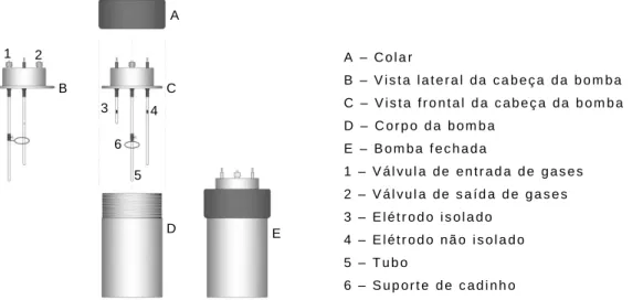 Figura 2.5. Representação esquemática do calorímetro de bomba estática  [19] . 