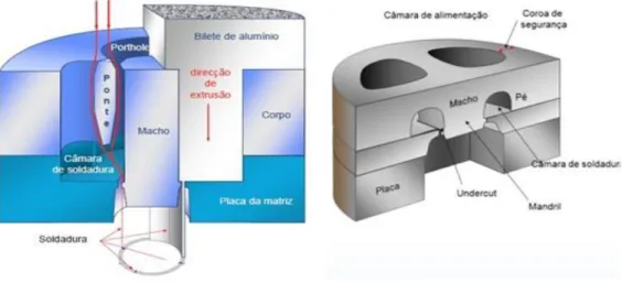 Figura   4 - Representação  esquemática  de uma  matriz  tubular  em  corte e seu funcionamento 