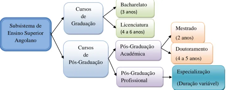 Figura 2- Estrutura do Subsistema de Ensino Superior Angolano 