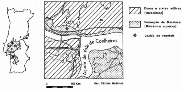Fig. 1- Localização da jaz ida de Vale de Coelheiros