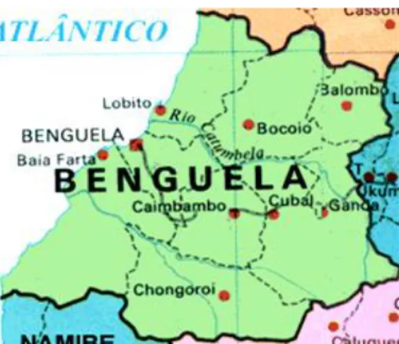 Figura 2 - Mapa da província de Benguela 