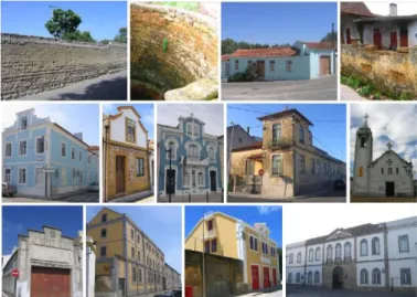 Figura 1 - Exemplos de construções em adobe existentes no distrito de Aveiro 