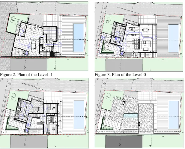 Figure 2. Plan of the Level -1  Figure 3. Plan of the Level 0 