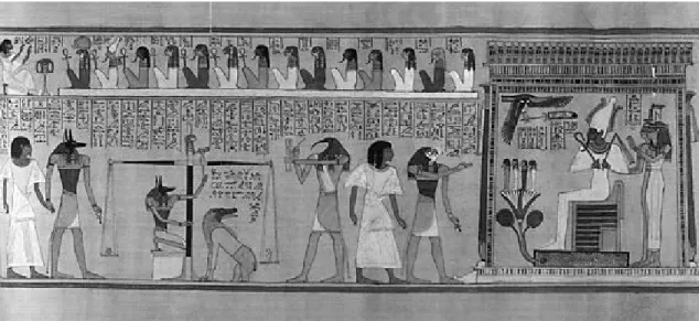 Figura 2. Ilustração “O julgamento perante Osíris”, do “Livro dos Mortos” (1285 a.C.)