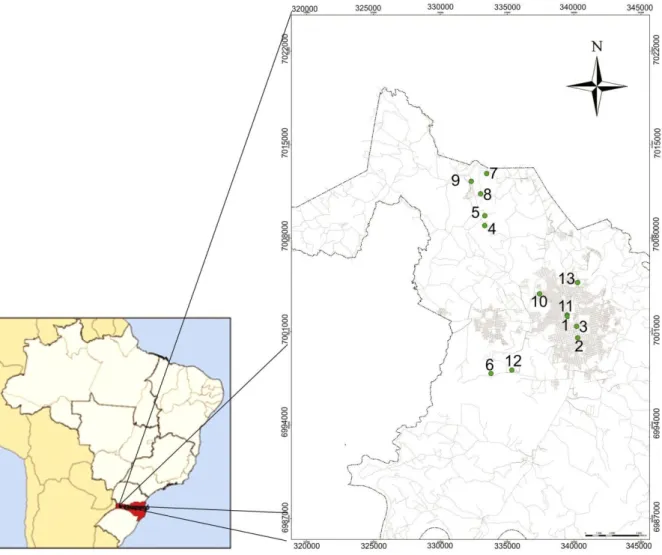 Figure 2. Geographical locations of water samples. 