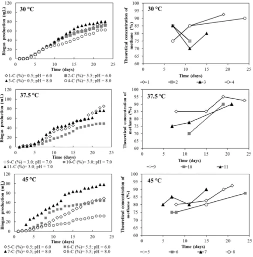 Figure 2. Monitoring of biogas formation and biogas quality . 