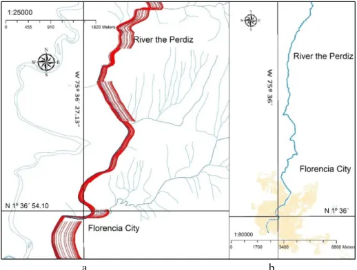 Figure  3.  Area  marked  by  the  AVNG.  Figure  3a,  the  entity  hydric  basin. 