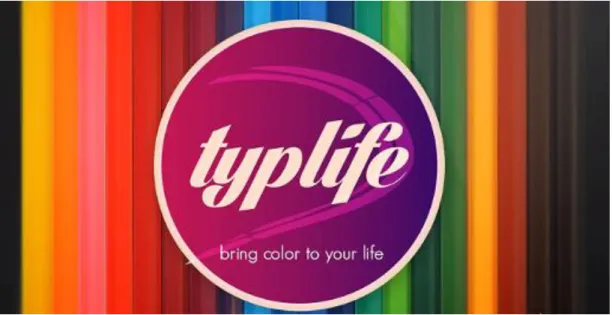 Figura 11 – Logotipo da Typlife com assinatura  