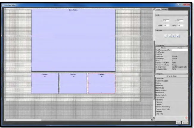 Figure 7 - Korsakow’s Interface Editor. 