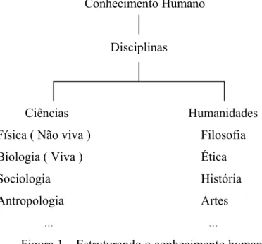 Figura 1 – Estruturando o conhecimento humano 
