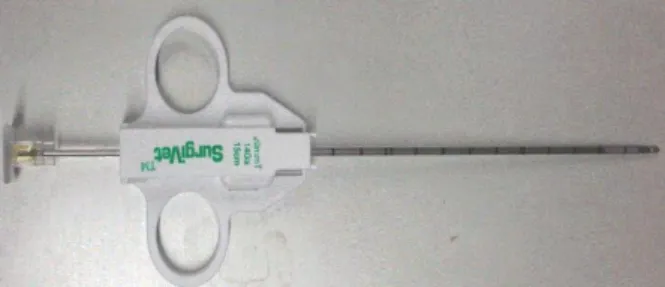 Figure 7. 14G Semiautomated Tru-cut needle. 