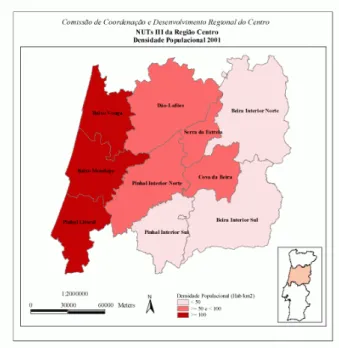 Figura 5 – Localização da NUT “Serra da Estrela” (Fonte: CCDRC, 2005) 