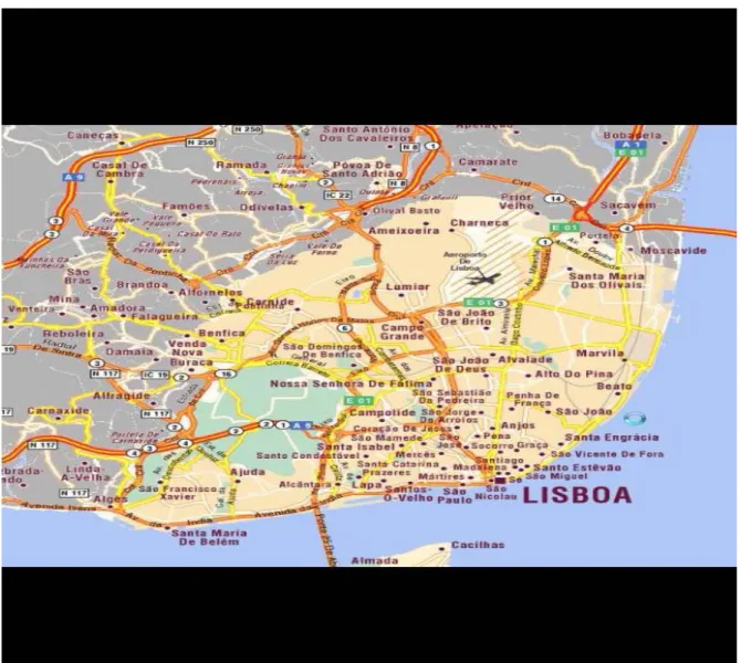 Figura 8 – Mapa da cidade de Lisboa  Fonte: www.google.com 