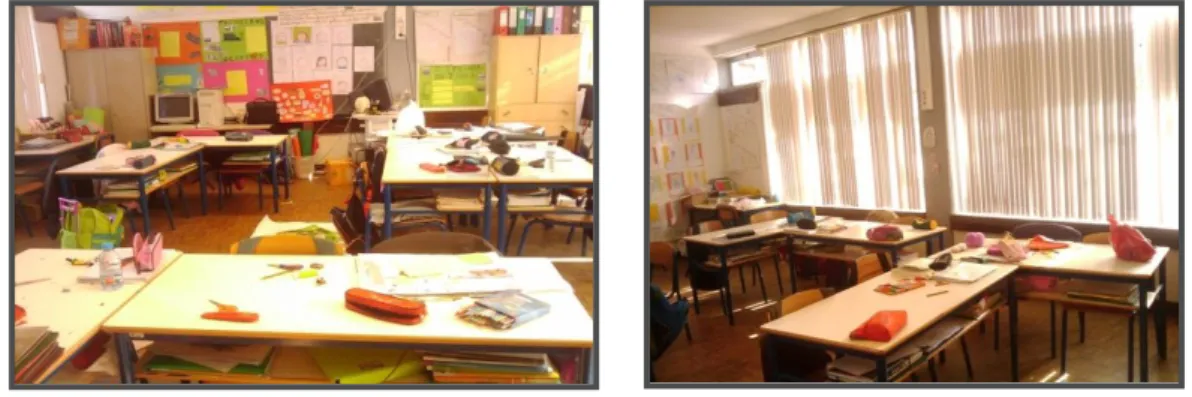 Fig. 31 – Sala do 4º ano                                     Fig.32 – Exposição das mesas da sala 