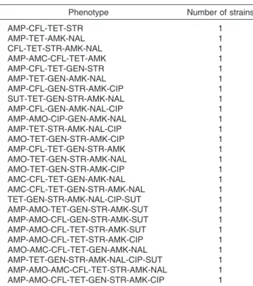 Table 1.  Virulence genes profile of  Escherichia coli isolates from mastitic milk obtained from two Brazilian