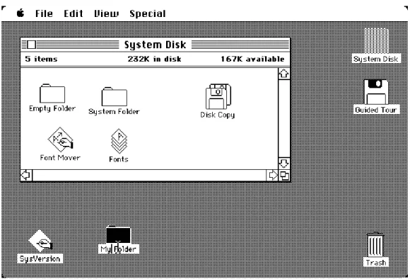 Figura 5: Clippy, o assistente  por defeito no Office Figura 3: Interface gráfica do Mac OS introduzido em 1984 