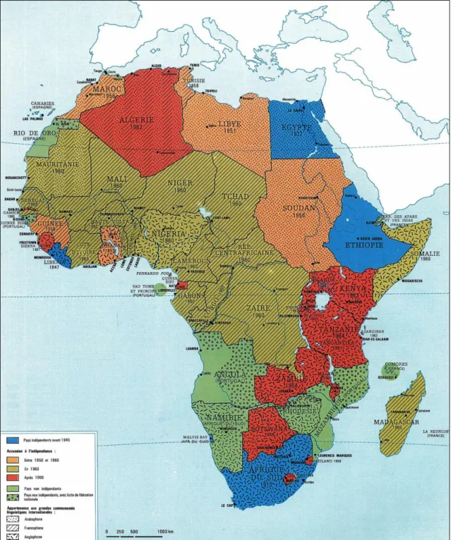 MAPA DA ÁFRICA INDEPENDENTE (1973)