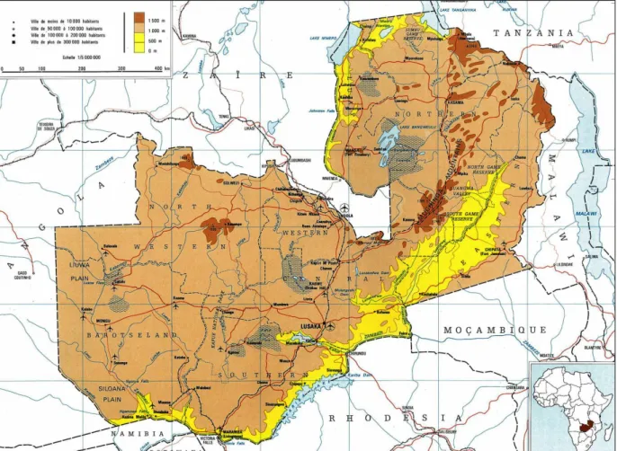 MAPA DA ZÂMBIA (1973)