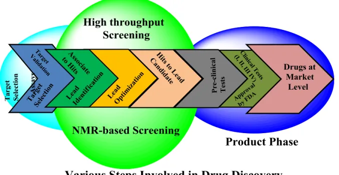 Figure 2. Overview of the various steps (target selection to market) involve in the  drug discovery process