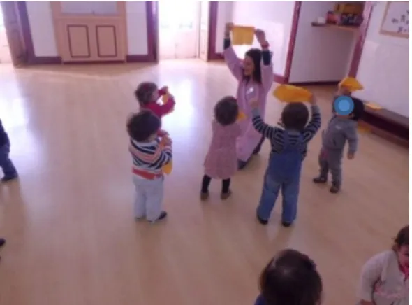 Figura 12- Dança com lenços no salão 