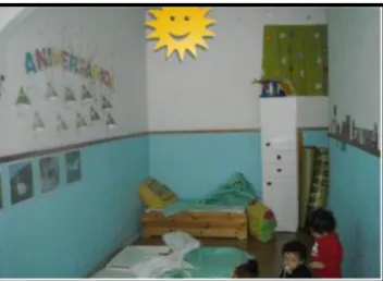 Fig. 13: Vista da sala de Creche durante um  momento de exploração das crianças. 