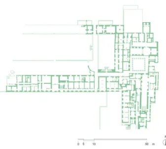 Fig. 6  Drawing of the ground floor of the Palace of Vila Viçosa, obtained by vectorization of overlapped  scans of the existing plans (2012).