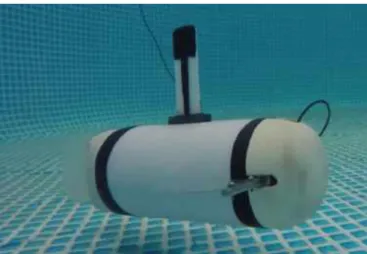 Figura 2.26: Mini CyberSeal em testes na piscina de experimenta- experimenta-ção da Escola Naval Polaca.