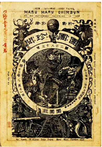 Figura 7 - Capa da revista Maru maru shimbun, datada de 1882 