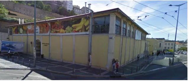 Figura 2.6. Fachada Este do Mercado Municipal virada para a Praça da República (Google a, 2013) 