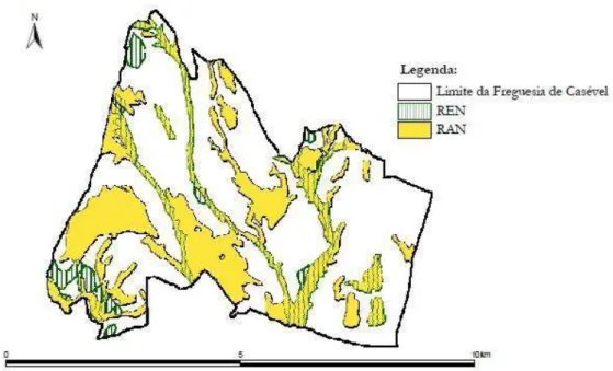 FIGURA 8 - Áreas afetas à Reserva Ecológica Nacional (REN) e áreas afetas à Reserva Agrícola Nacional  (RAN) 