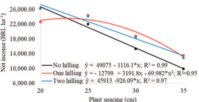 Figure  6.  Net  income  per  hectare  of  arrowroot  (‘Comum’ 