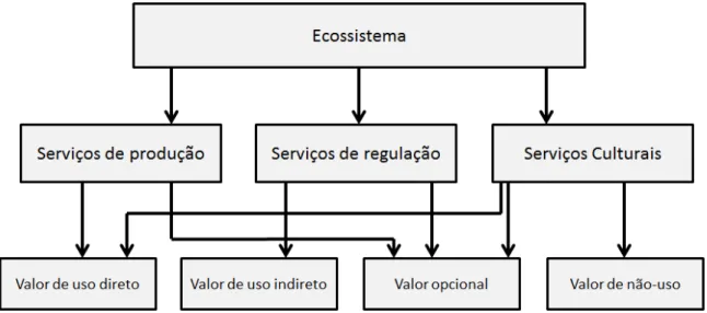 Figura 2: Valores atribuídos aos Serviços Ecossistêmicos. 