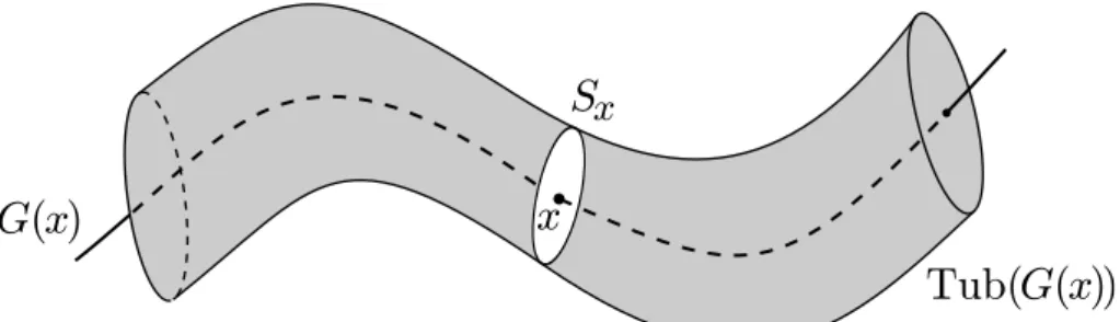 Figura 2.2: Vizinhan¸ca tubular de uma ´orbita.
