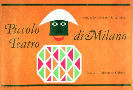 Fig. 5 – Cartaz “Piccolo Teatro di Milano”, Fundação Calouste Gulbenkian/Instituto  Italiano de Cultura em Portugal, 1967