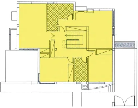 Figura 25 – Área de cobertura interior horizontal da moradia. 