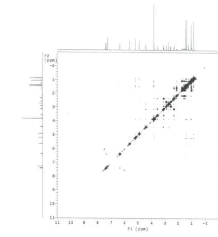Figura 15S. Espectro de COSY do limonoide 6hidroxi-angolensato de metila (4)