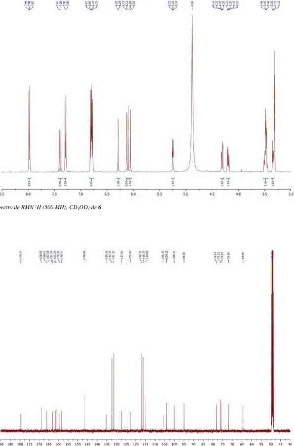 Figura 13S. Espectro de RMN  1 H (500 MHz, CD 3 OD) de 6