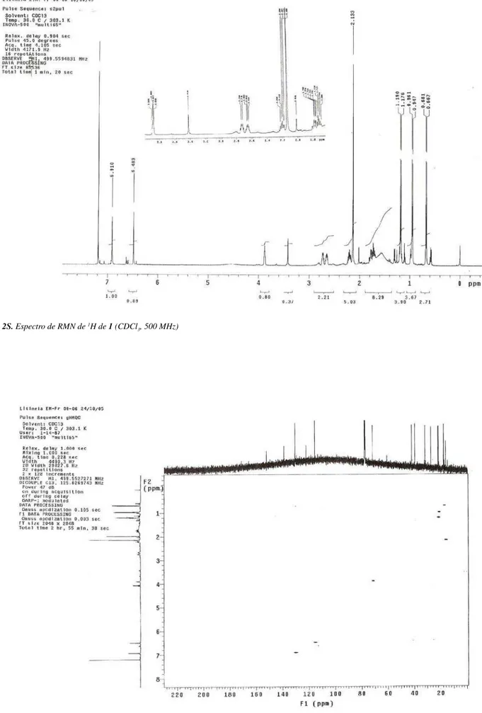Figura 2S. Espectro de RMN de  1 H de 1 (CDCl 3 , 500 MHz)